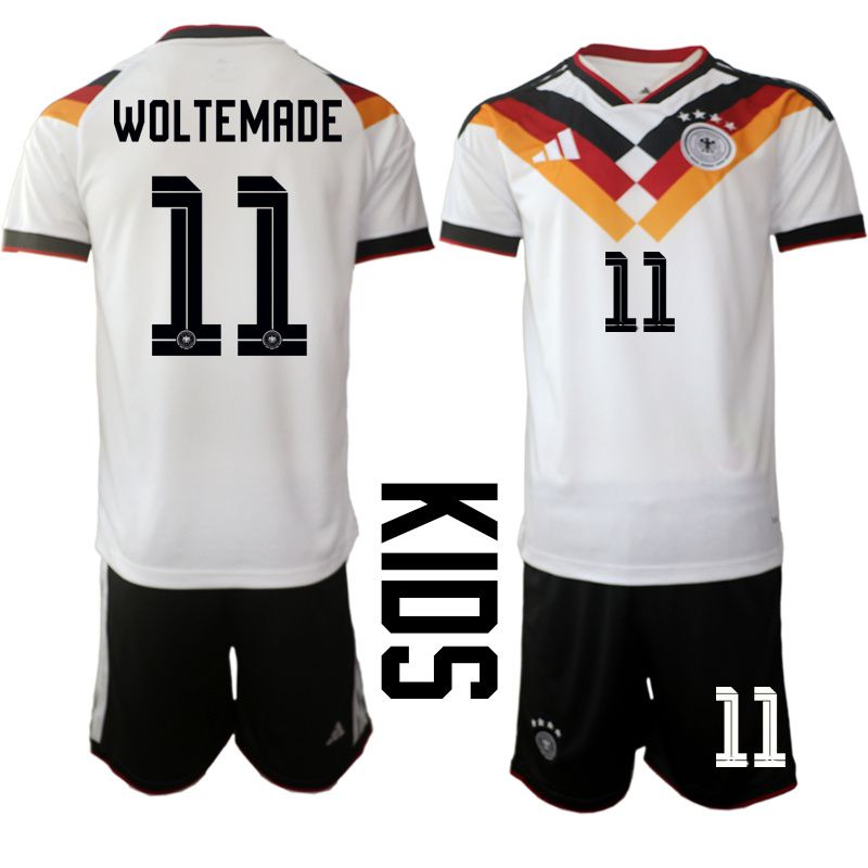 Youth 2026 World Cup National Team Germany home white #11 Soccer Jersey 01->youth soccer jersey->Youth Jersey